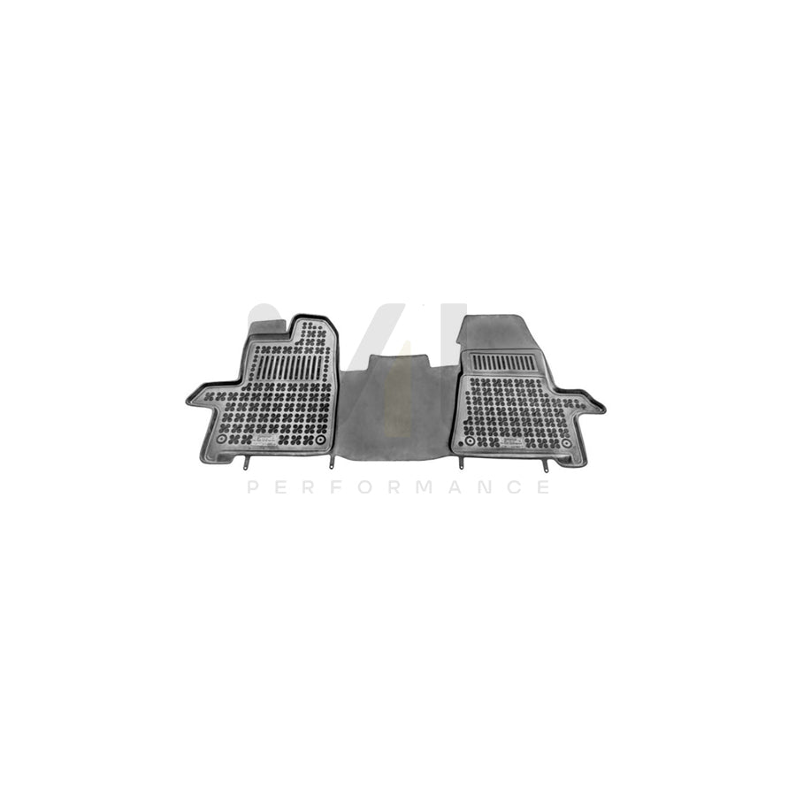 REZAW PLAST 200617 Floor mat set Elastomer, Front, Quantity: 1, Black