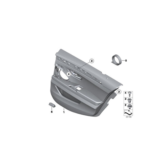 Genuine BMW 51427273286 F10 F11 Door Lining Leather Rear Right OYSTER (Inc. 518d, 528i & 550iX) | ML Performance US