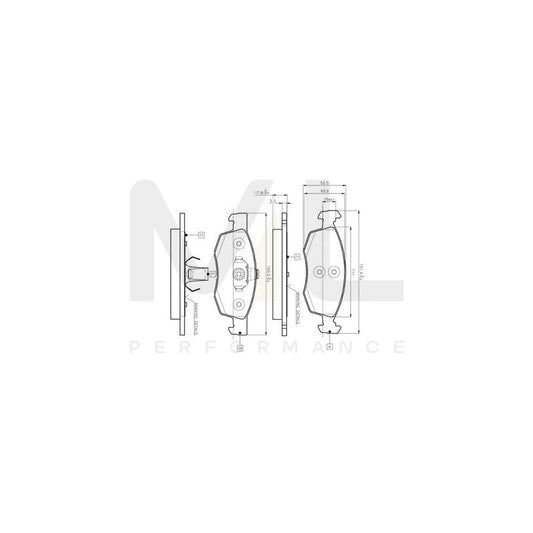 Bosch 0986Tb2541 Brake Pad Set Excl. Wear Warning Contact, With Accessories  | ML Performance Car Parts