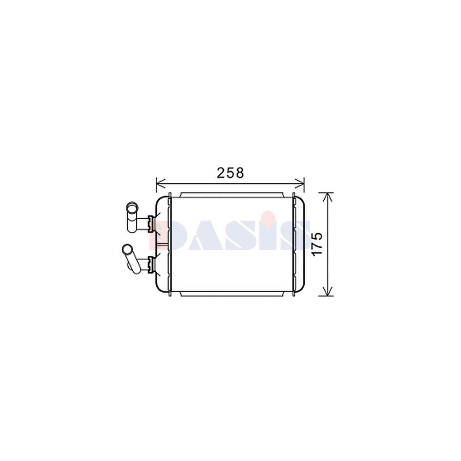 AKS Dasis 519036N Heater Matrix for Chevrolet Hhr Mpv