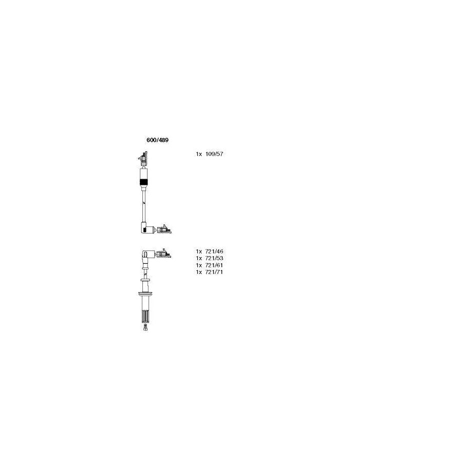 Bremi 600/489 Ignition Cable Kit for Lancia Delta I (831)
