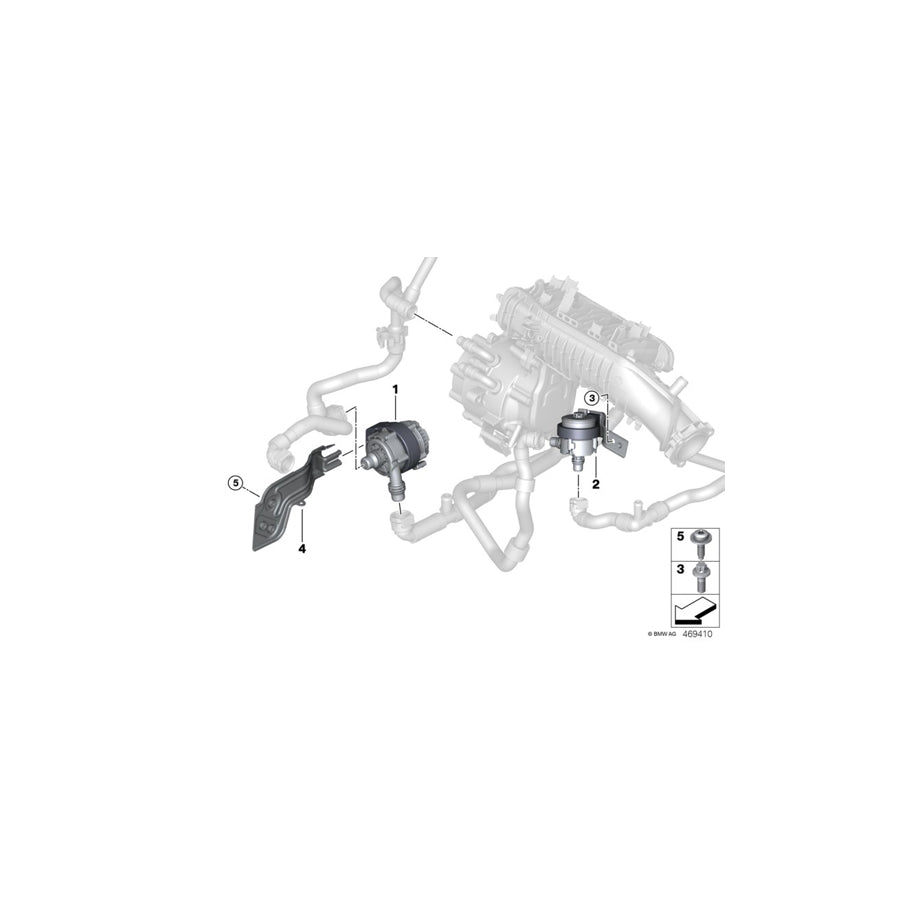 Genuine BMW 11518643397 F45 Auxiliary Water Pump (Inc. 225xe & Cooper SE ALL4) | ML Performance US Car Parts
