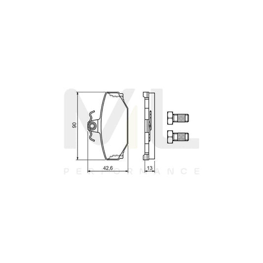 Bosch 0986460995 Brake Pad Set With Bolts/Screws, With Accessories BP561 | ML Performance Car Parts