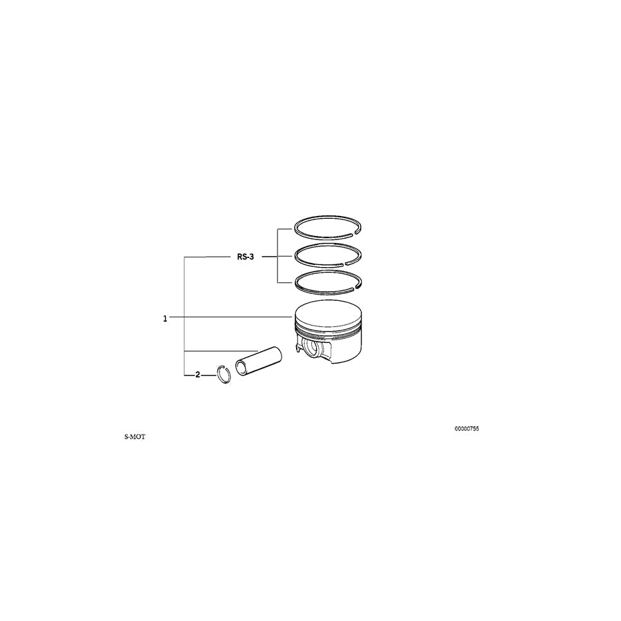 Genuine BMW 11251405268 E36 Repair Kit Piston Rings (+0,20) (Inc. M3 & Z3 M) | ML Performance UK Car Parts