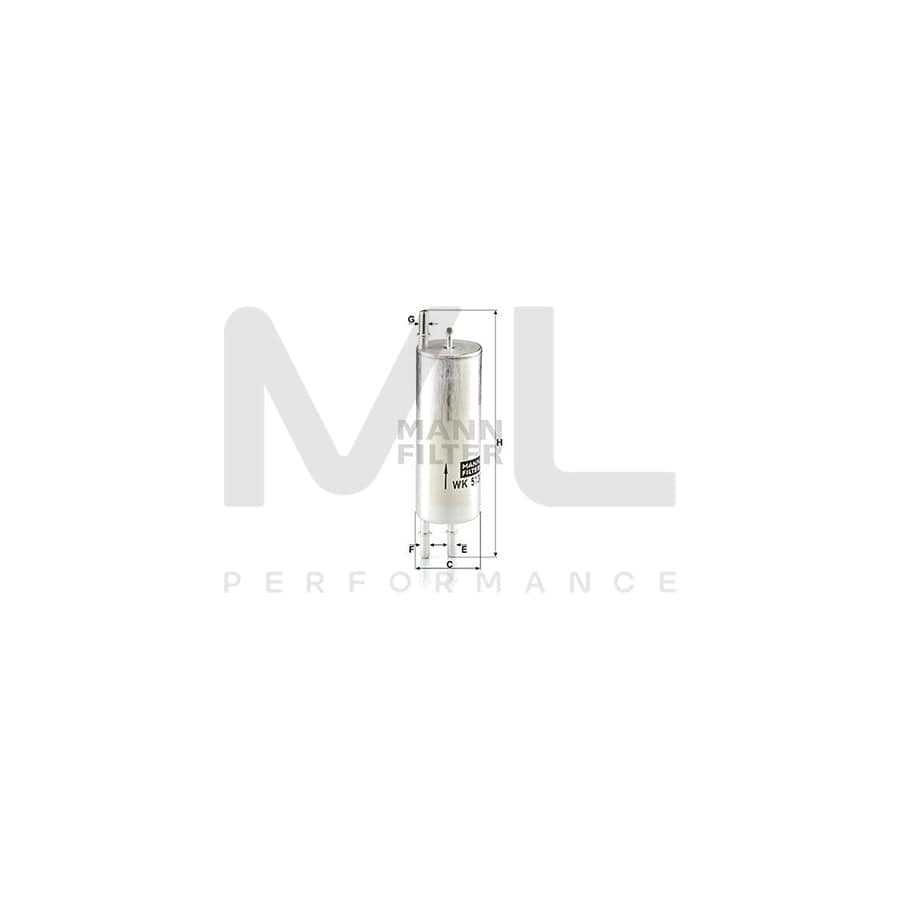 MANN-FILTER WK 513/3 Fuel filter In-Line Filter