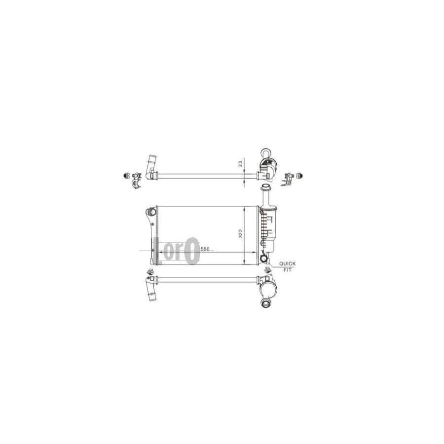 Abakus 0160170056 Engine Radiator for Fiat Panda II Hatchback (169)