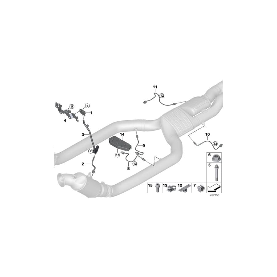Genuine BMW 11788744031 RR11 RR31 EWB Temperature Sensor, Exhaust L=230 (Inc. Phantom EWB, Cullinan & Cullinan Black Badge) | ML Performance UK Car Parts