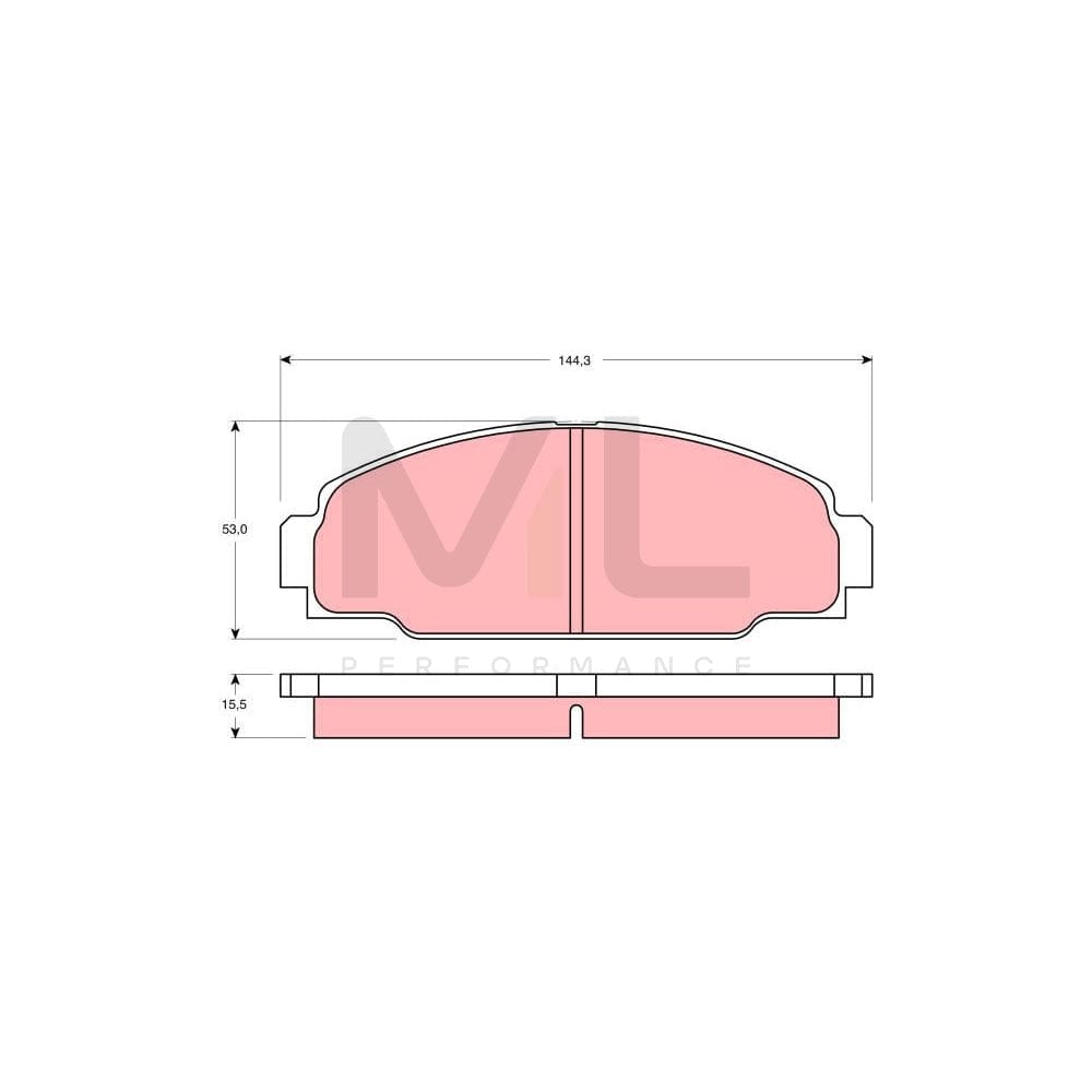 TRW Gdb3090 Brake Pad Set For Toyota Dyna Not Prepared For Wear Indicator | ML Performance Car Parts