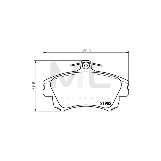 Hella 8DB 355 006-711 Brake Pad Set With Acoustic Wear Warning, With Brake Caliper Screws