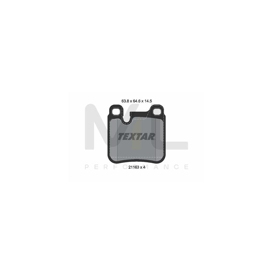 TEXTAR 2116301 Brake pad set for PORSCHE 911 prepared for wear indicator | ML Performance Car Parts