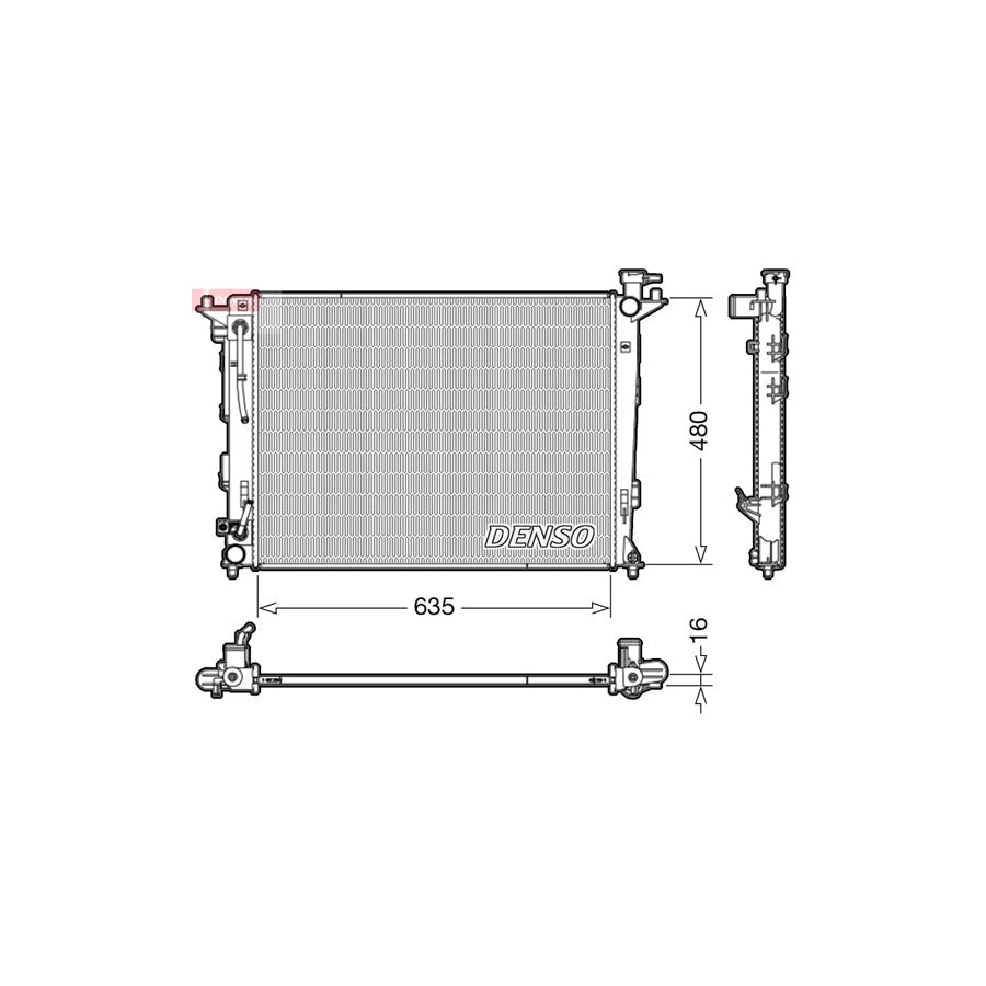 DENSO DRM41005 Engine Radiator