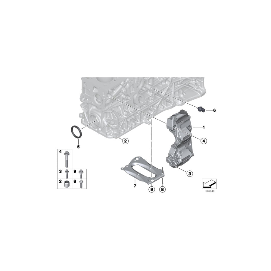 Genuine BMW 11418512686 F12 F06 F31 Asa-Bolt M8X16 (Inc. X6 M50dX, X5 M50dX & 740d) | ML Performance US Car Parts