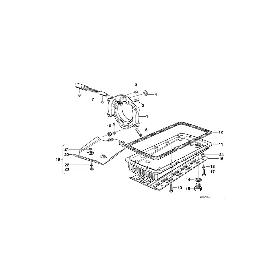 Genuine BMW 11131338620 Oil Pan (Inc. R 100 GS, R 100 R & R 80 GS) | ML Performance US Car Parts