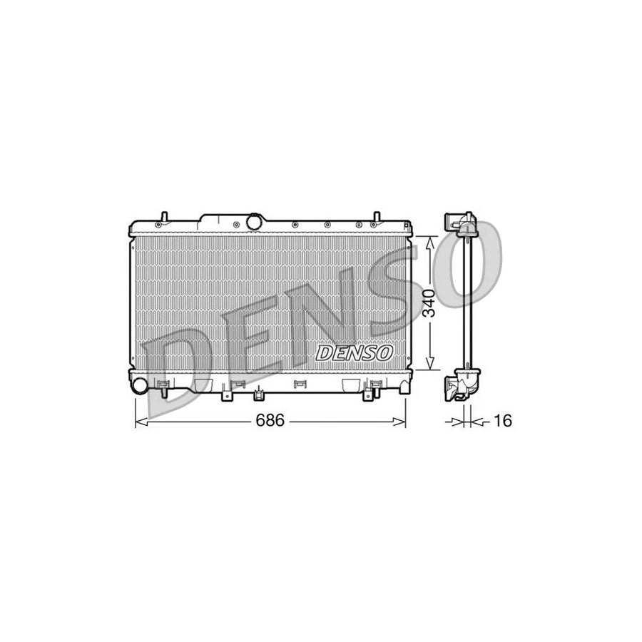DENSO DRM36010 Engine Radiator for Subaru Legacy III Estate (Bh)