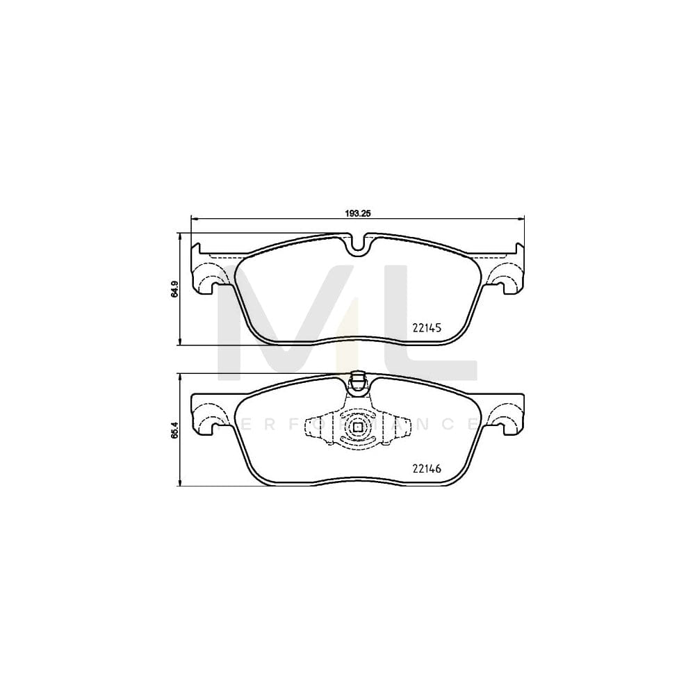 Hella 8DB 355 025-701 Brake Pad Set Prepared For Wear Indicator