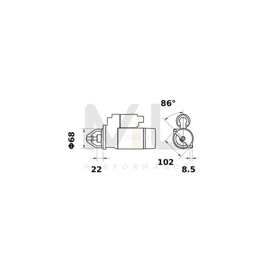 MAHLE ORIGINAL MS 125 Starter motor 12V 2,0kW, Teeth Quant.: 9 | ML Performance Car Parts