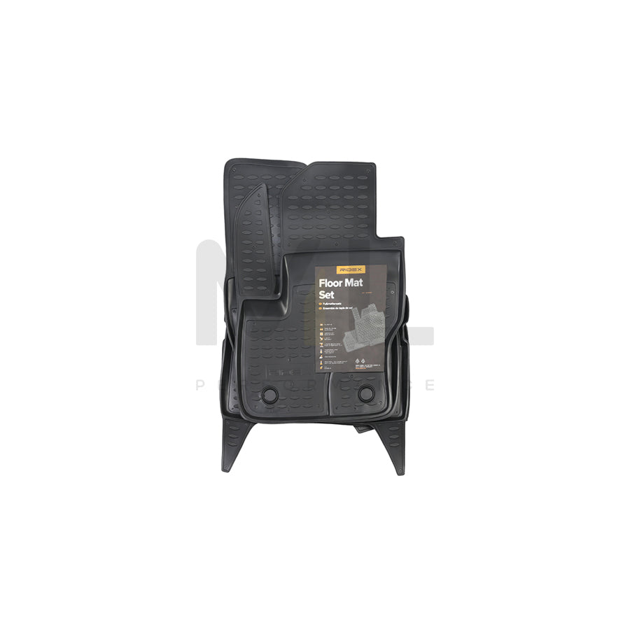 RIDEX Tailored 215A0025 Floor mat set Elastomer, Front and Rear, Quantity: 4, Black