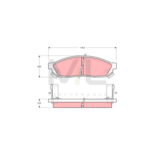 TRW Gdb1038 Brake Pad Set With Acoustic Wear Warning | ML Performance Car Parts
