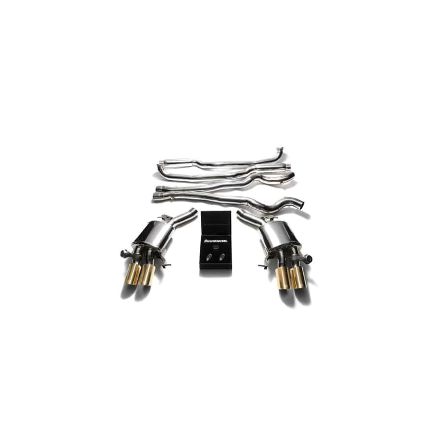Armytrix BMF6M-QS11G Valvetronic Exhaust System BMW M6 F12 | F13 2013-2019 with Quad Gold 3.5"