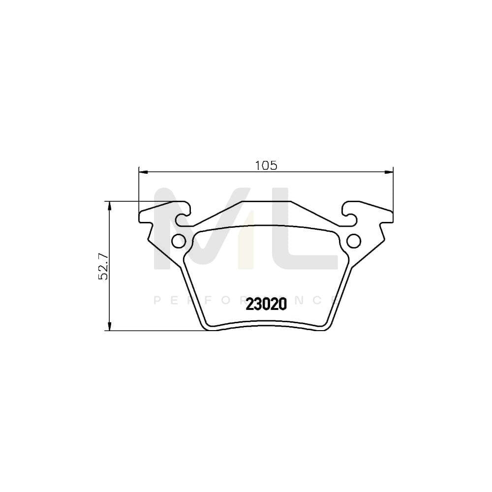 Hella 8DB 355 008-641 Brake Pad Set Prepared For Wear Indicator