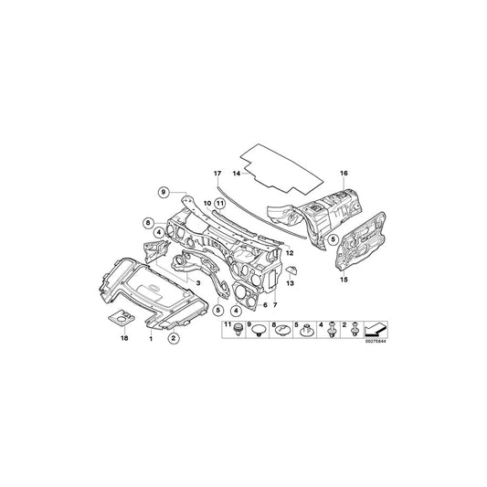 Genuine BMW 51487117335 E90 E92 Sound Insulation, Tunnel (Inc. 330xd, 320xd & 325xi) | ML Performance US Car Parts