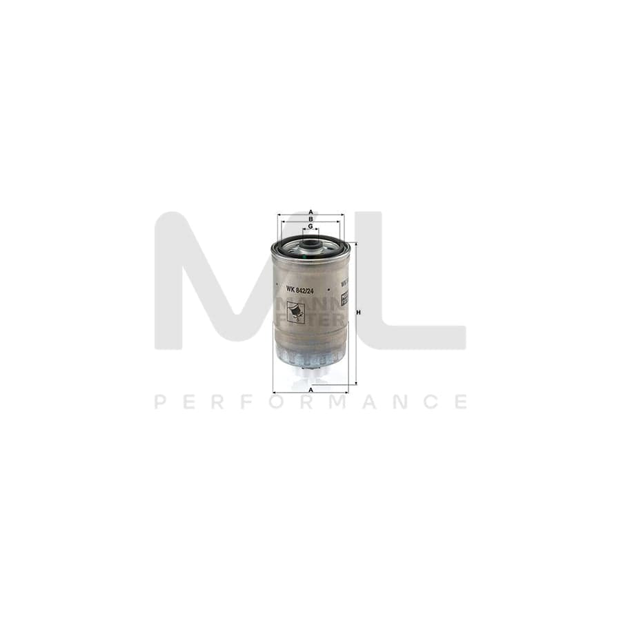 MANN-FILTER WK 842/24 Fuel filter Spin-on Filter