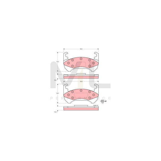 TRW Gdb4068 Brake Pad Set For Pontiac Sunbird I Not Prepared For Wear Indicator | ML Performance Car Parts