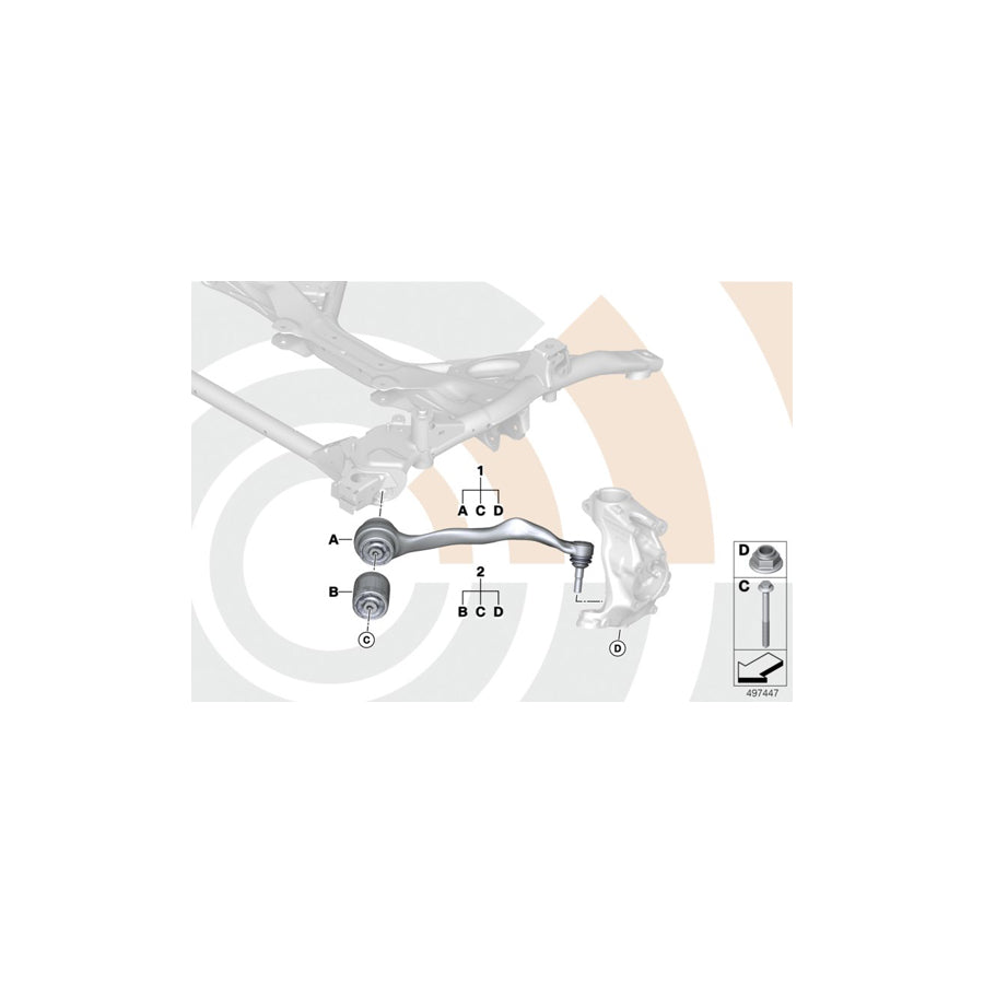 Genuine BMW 31102467058 F34 F31 F20 Repair Kit Hydro Mount VALUE LINE (Inc. 328iX, 125d & 116d ed) | ML Performance US Car Parts
