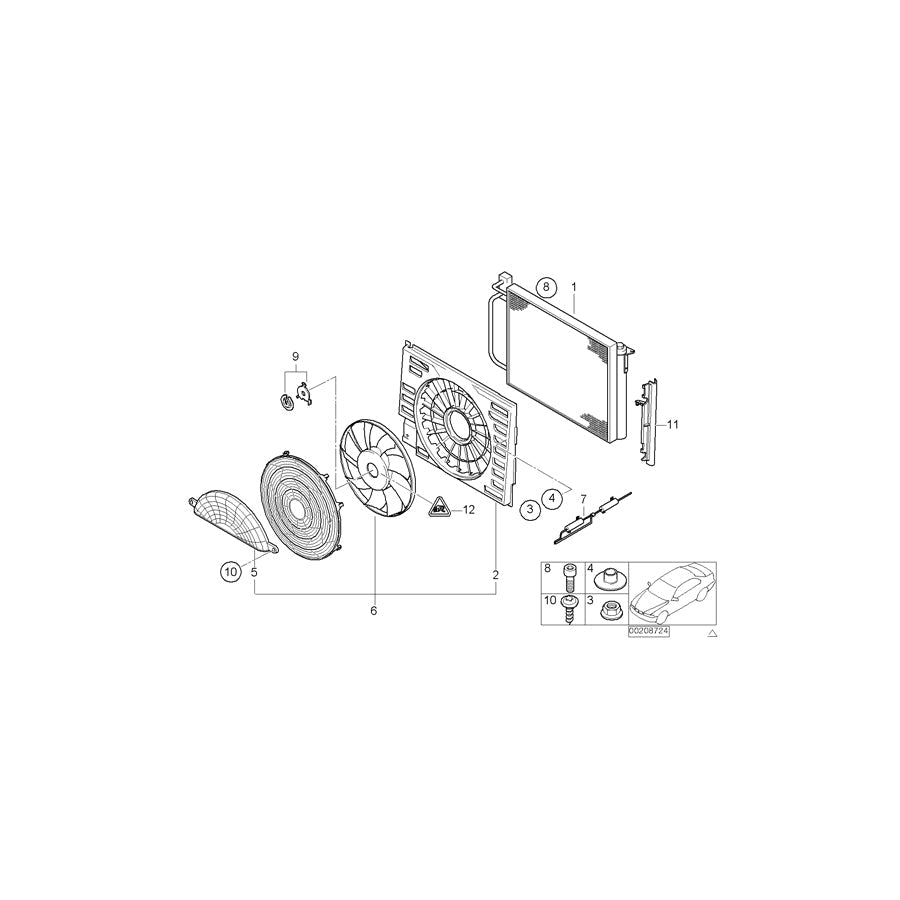 Genuine BMW 64546919056 E38 Pusher Fan (Inc.  & 740d) | ML Performance US Car Parts