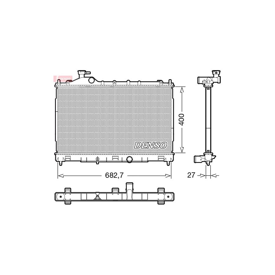DENSO DRM45058 Engine Radiator for Mitsubishi Eclipse Cross (Gk_)