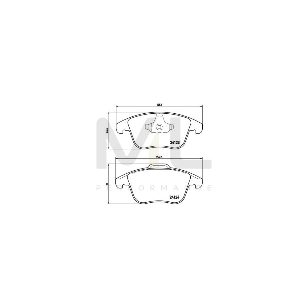 Brembo P 44 020X Brake Pad Set Excl. Wear Warning Contact | ML Performance Car Parts
