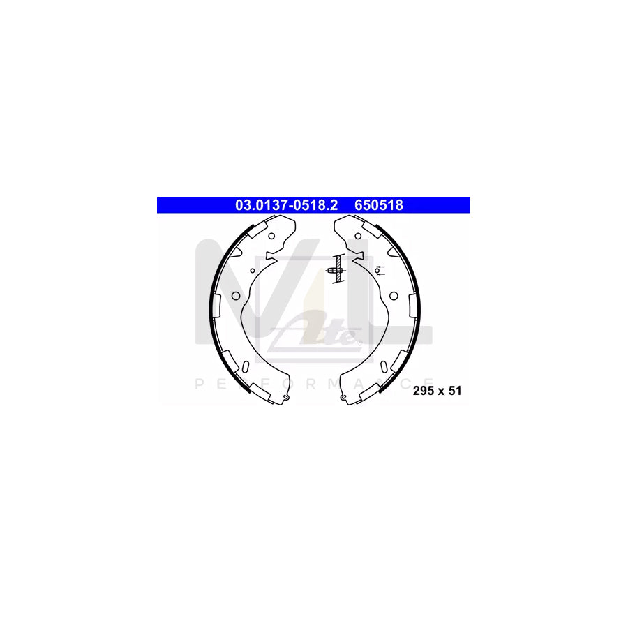 ATE 03.0137-0518.2 Brake Shoe Set without lever