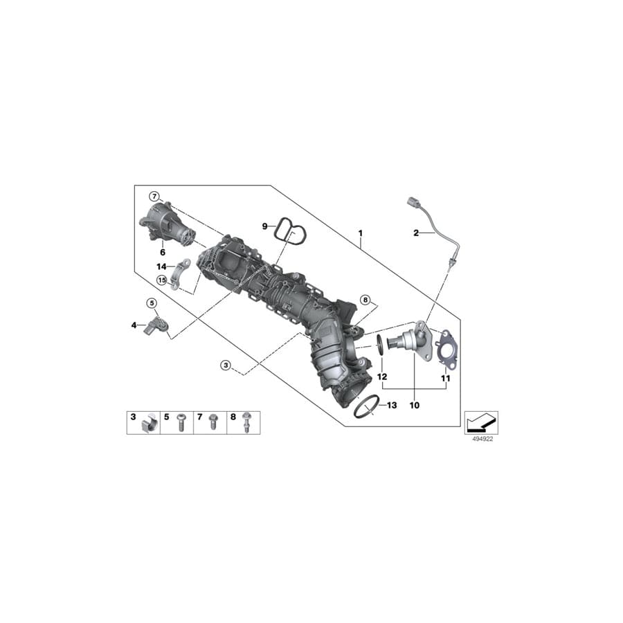 Genuine BMW 11618597074 F55 F44 Pipe RDE (Inc. X1 25dX, X1 20d & Cooper SD ALL4) | ML Performance UK Car Parts