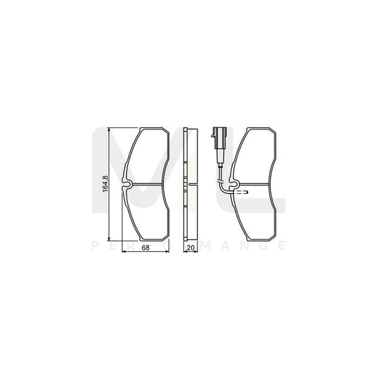 Bosch 0986494278 Brake Pad Set With Integrated Wear Sensor BP1190 | ML Performance Car Parts