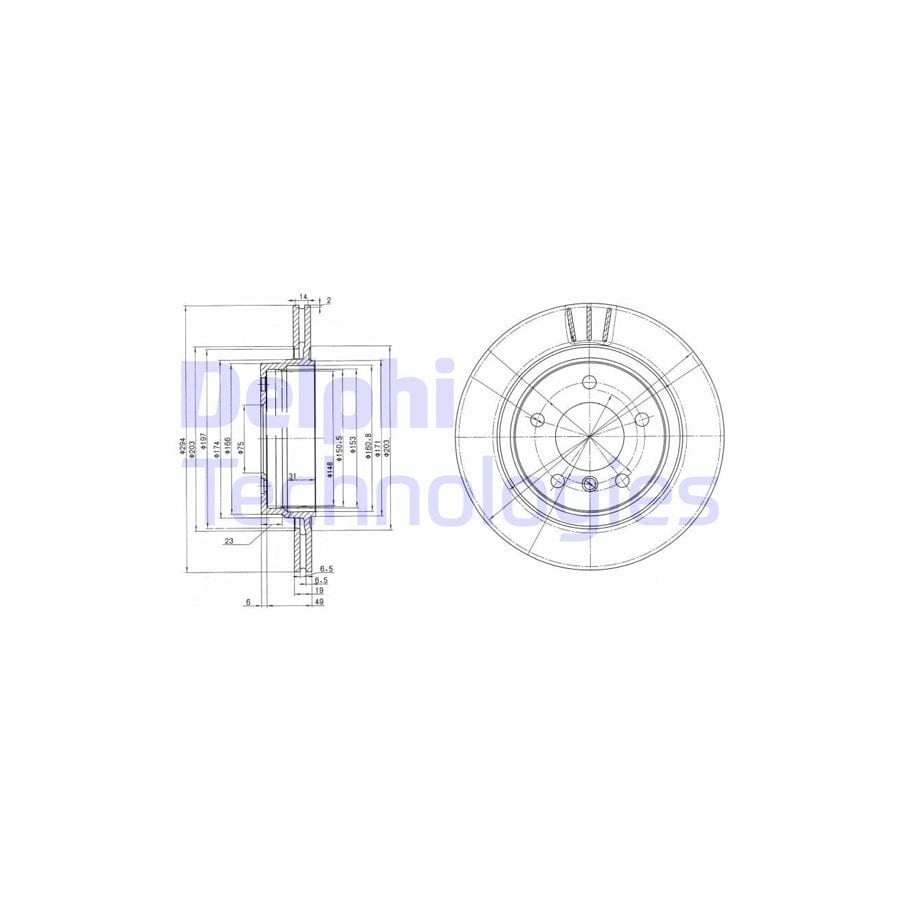 Delphi Bg3530C Brake Disc For Bmw 3 Series