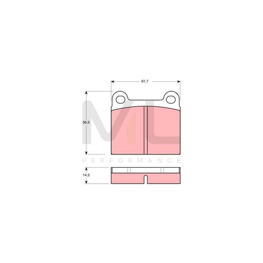 TRW Gdb656 Brake Pad Set Not Prepared For Wear Indicator | ML Performance Car Parts
