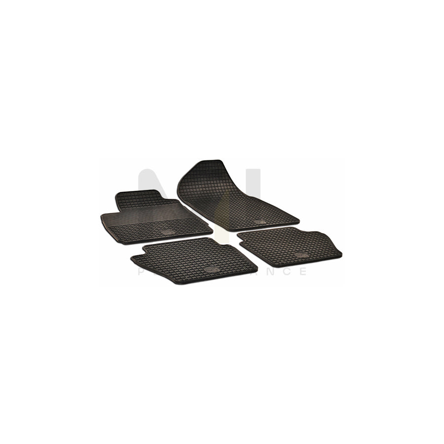 WALSER Tailored 50440 Floor mat set Elastomer, Front and Rear, Quantity: 4, Black