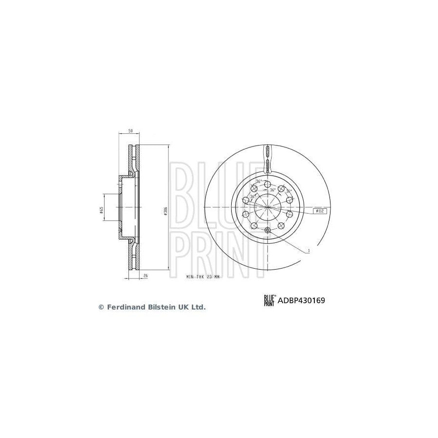 Blue Print Adbp430169 Brake Disc