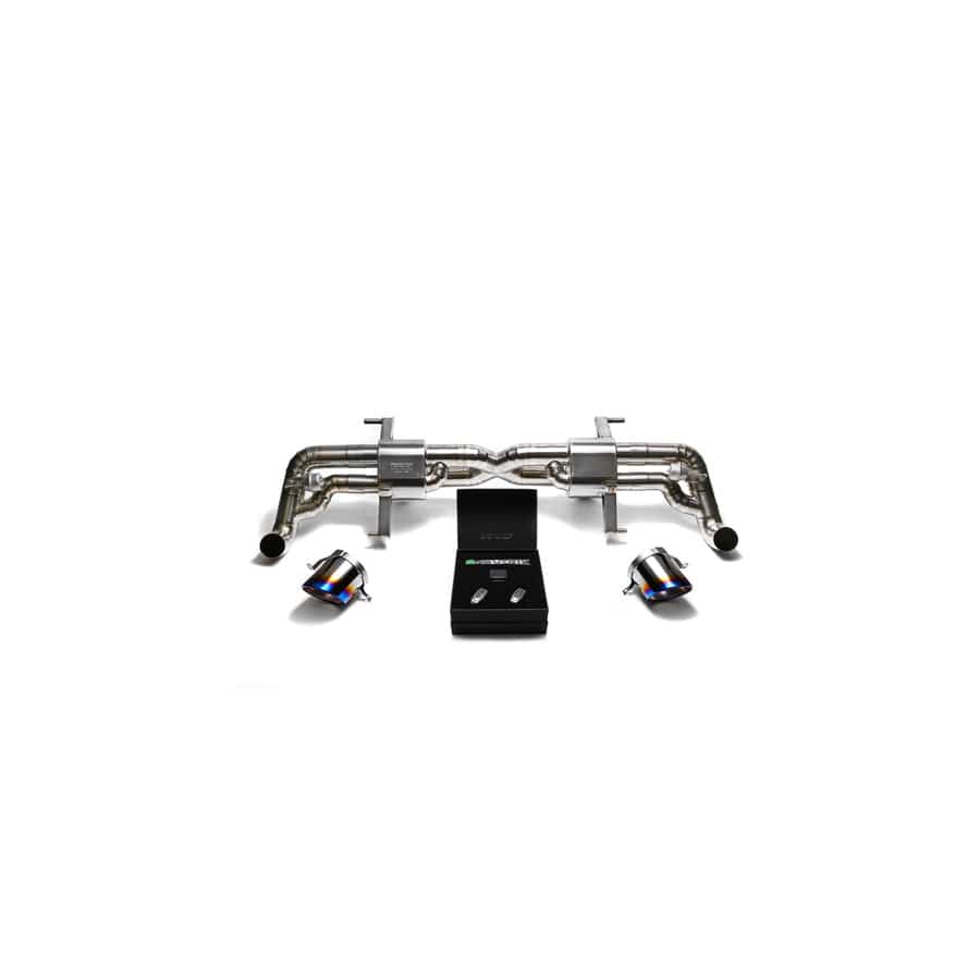 Armytrix AUR82-DT16B Titanium Valvetronic Exhaust System Audi R8 V8 4.2L FSI 2014-2015 with Dual titanium Blue 5"
