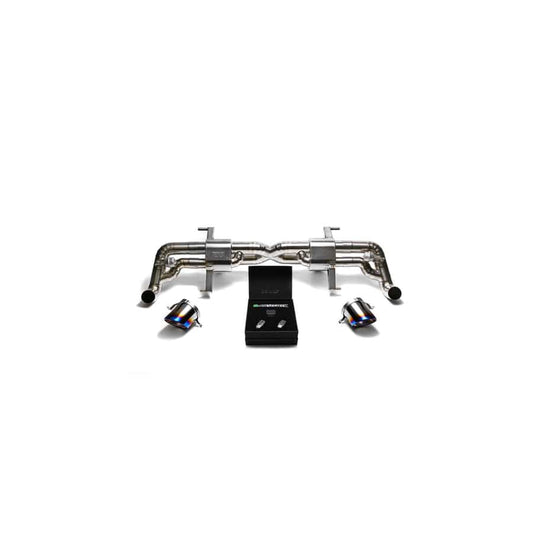 Armytrix AUR82-DT16B Titanium Valvetronic Exhaust System Audi R8 V8 4.2L FSI 2014-2015 with Dual titanium Blue 5"