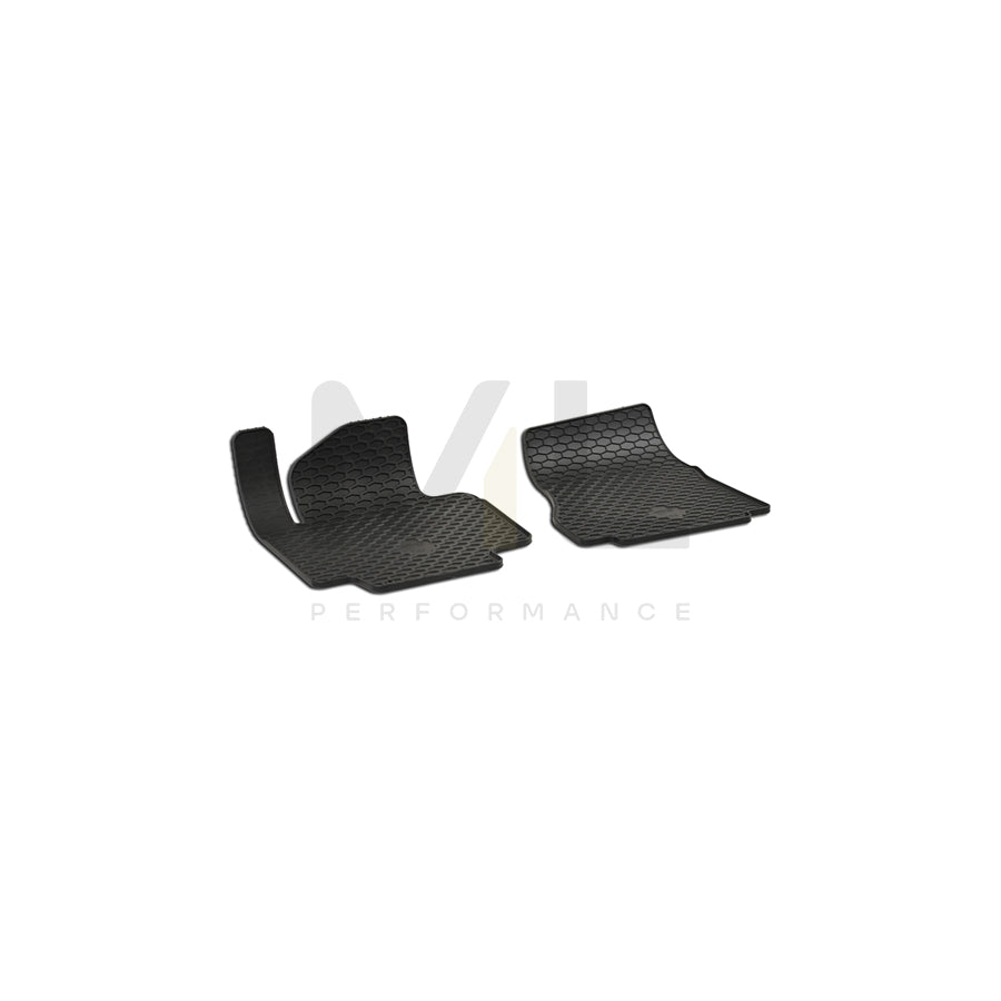 WALSER Tailored 50784 Floor mat set for NISSAN NV200 Elastomer, Front, Quantity: 2, Black