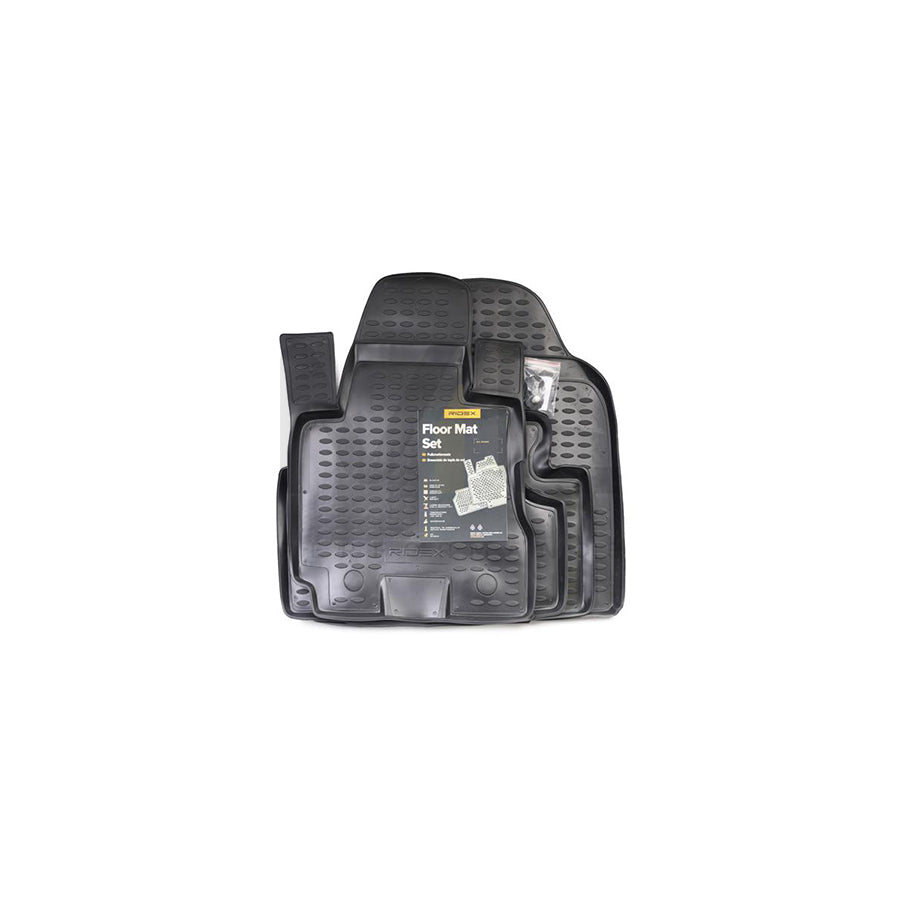 RIDEX Tailored 215A0018 Floor mat set for HYUNDAI Tucson (JM) Elastomer, Front and Rear, Quantity: 4, Black