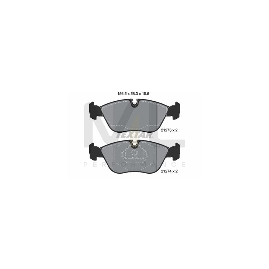 TEXTAR 2127304 Brake pad set prepared for wear indicator | ML Performance Car Parts