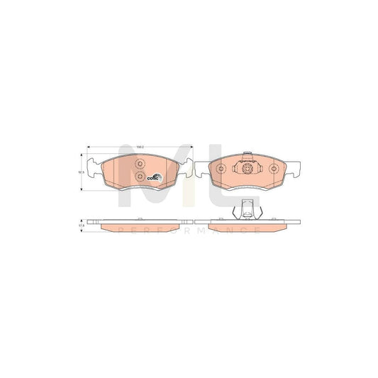 TRW Cotec Gdb1749 Brake Pad Set Not Prepared For Wear Indicator | ML Performance Car Parts