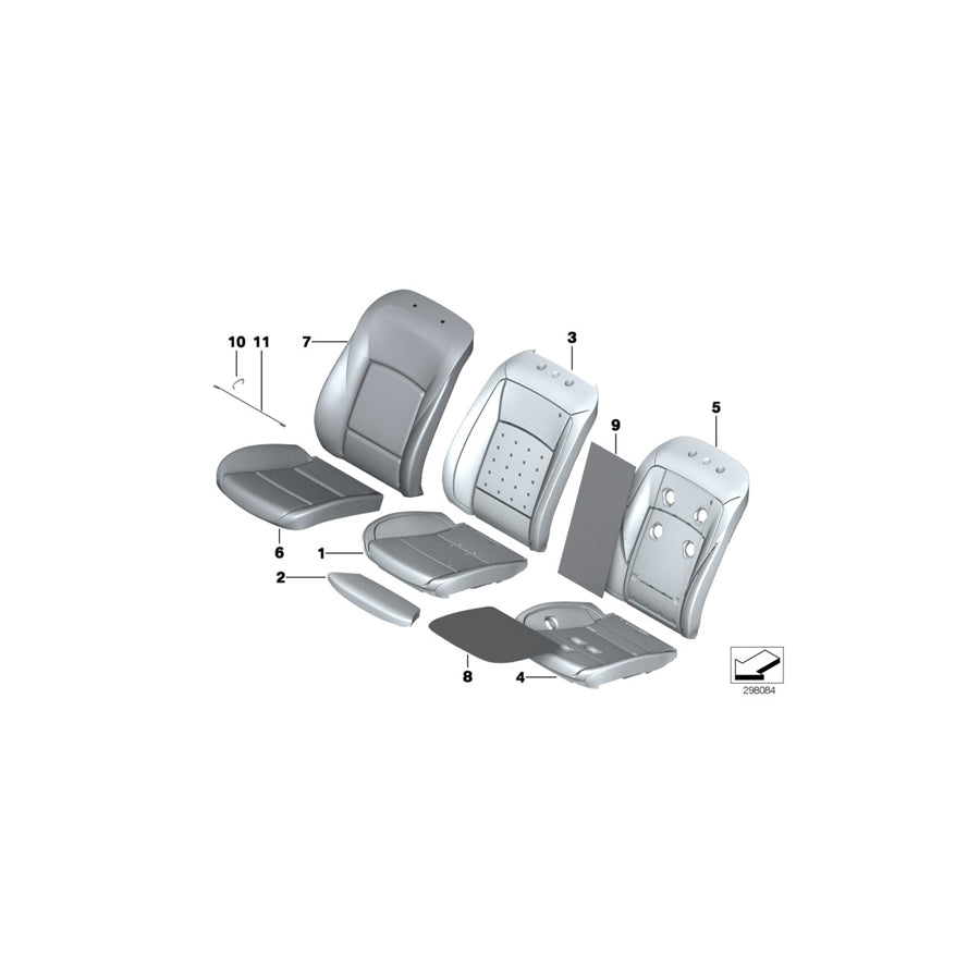 Genuine BMW 52107350101 F11 F10 F07 Imitat. Leather Cover F Basic Seat K8SW SCHWARZ (Inc. 530d, 535d & 550iX 4.4) | ML Performance US Car Parts