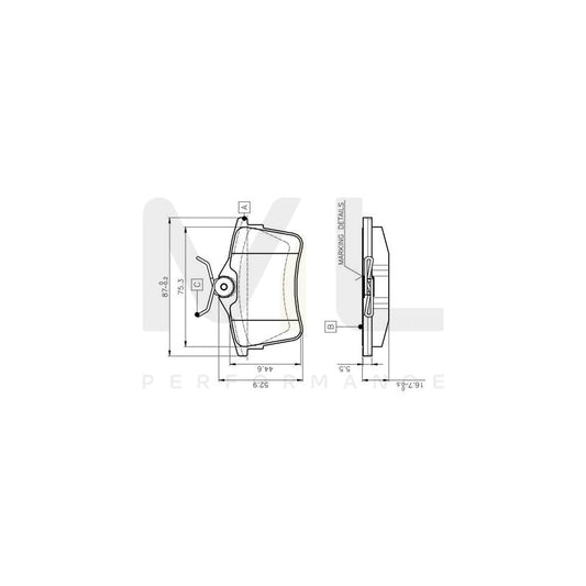 Bosch 0986Tb3091 Brake Pad Set Excl. Wear Warning Contact, With Bolts, With Accessories  | ML Performance Car Parts