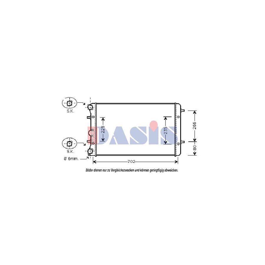 AKS Dasis 040004N Engine Radiator