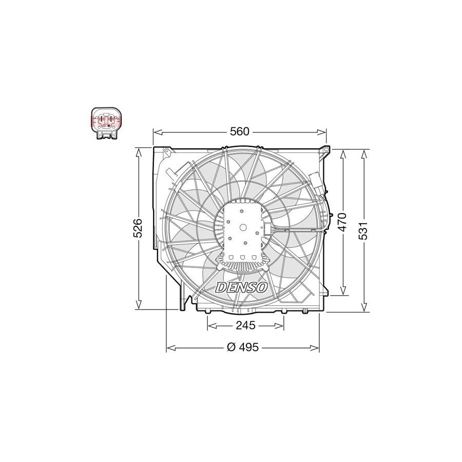DENSO DER05008 Fan, Radiator