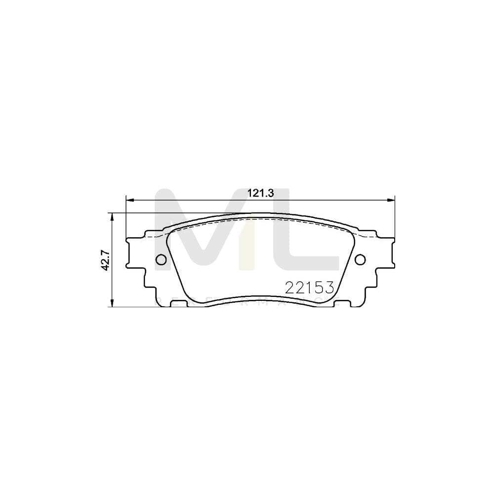 Hella 8DB 355 024-631 Brake Pad Set Not Prepared For Wear Indicator