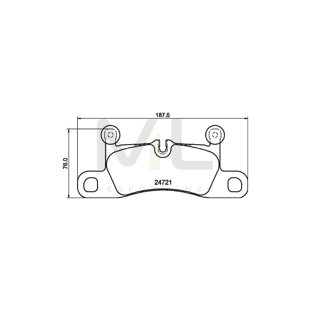 Hella 8DB 355 015-101 Brake Pad Set Prepared For Wear Indicator, With Counterweights